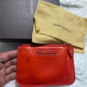 Louis Vuitton Orange Vernis Key Pouch